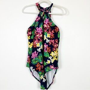 Cleanwater Floral Halter One Piece Swimsuit Size 18W